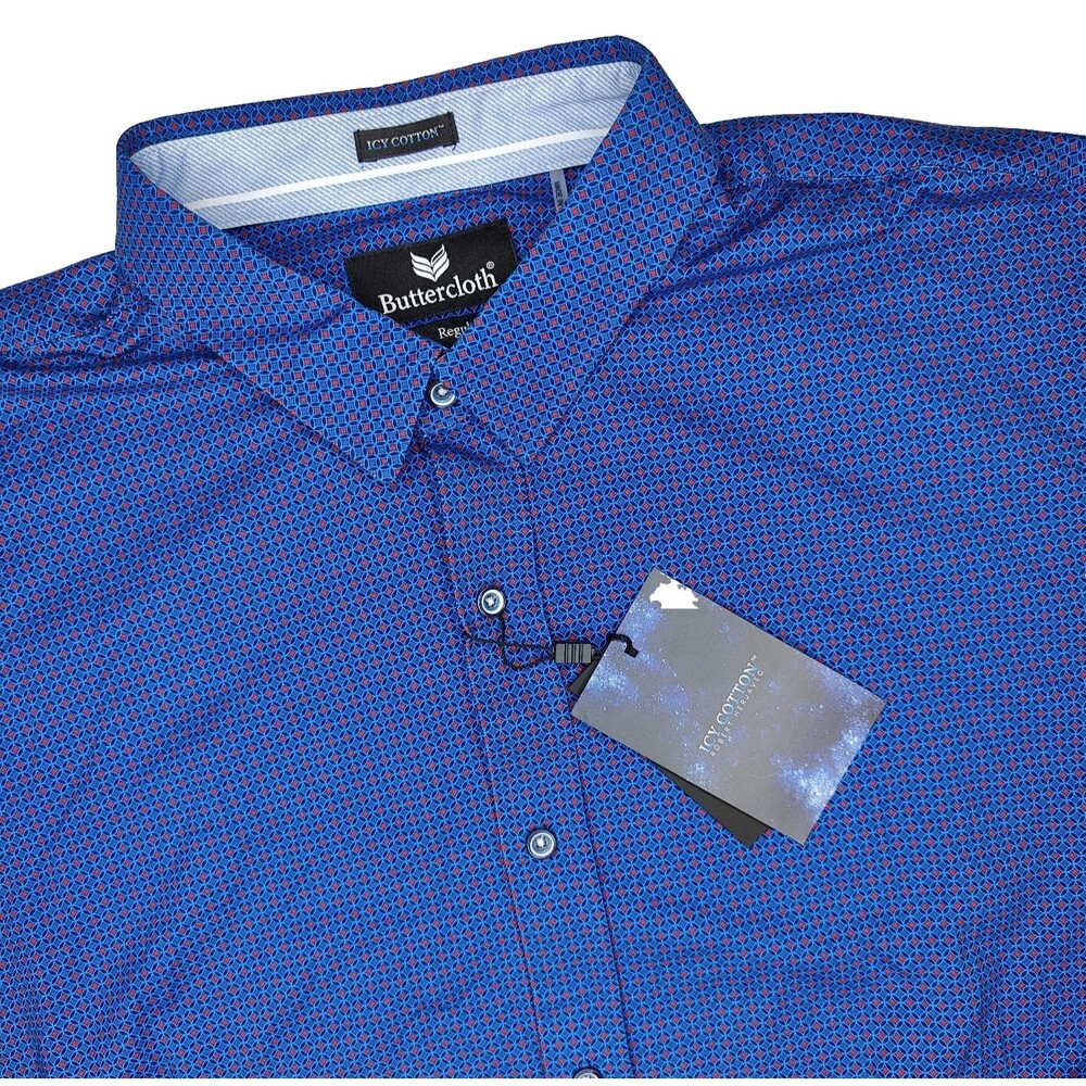 Buttercloth Icy Cotton Size 3XL Regular Fit Long Sleeve Shirt Robert Herjavec